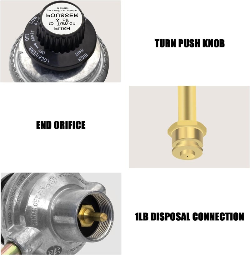 FBULWSEC 29102349 29103224A Regulator Control Valve Replacement for Charbroil Grill2Go X200 Tru-infrared 2012 Regulator Valve Portable Liquid Propane Gas Grill - Image 1